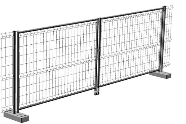 Ворота распашные 1,95х5,0м 3,3мм (временное ограждение)