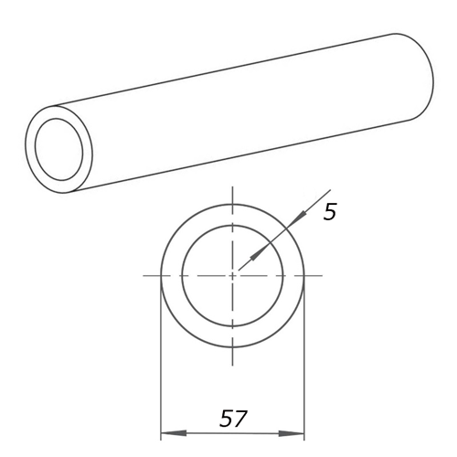 труба бесшовная 57х5