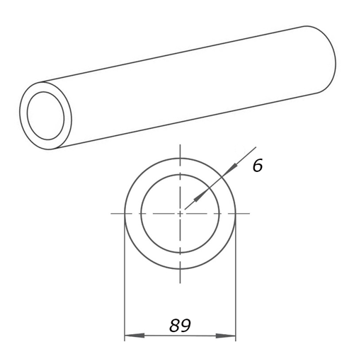 труба бесшовная 89х6
