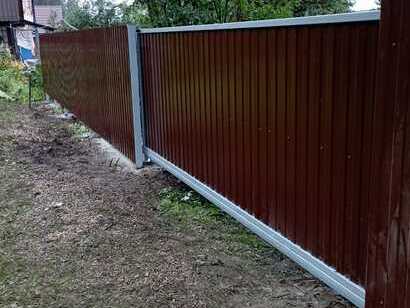 забор готовый с воротами