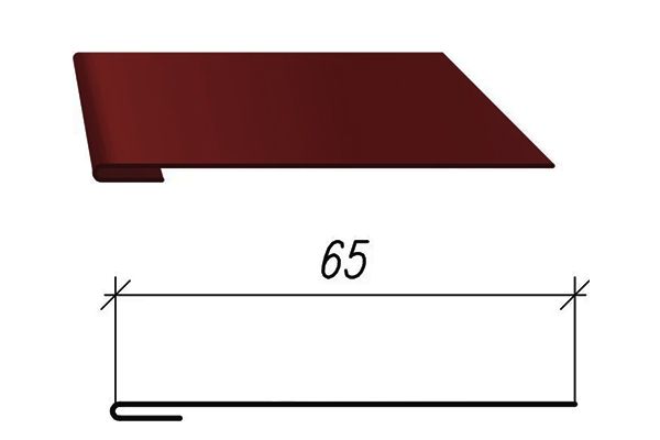 Планка завершающая 65х3000