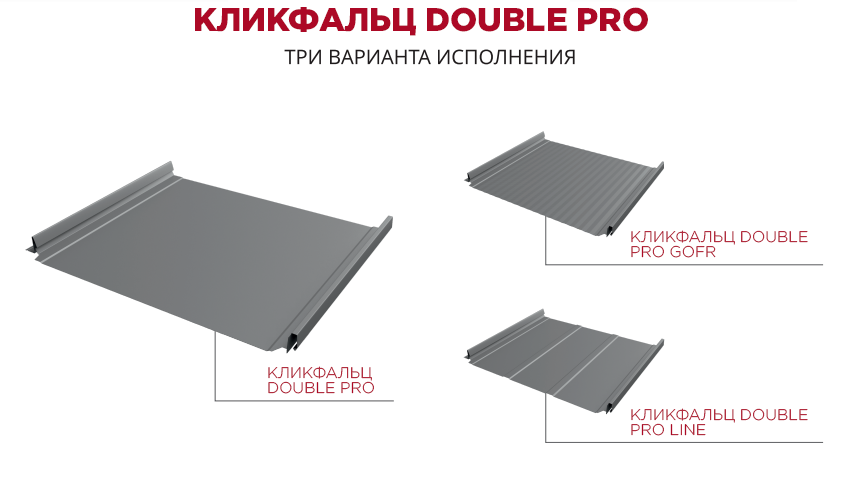 Фальцевые панели Кликфальц Double Pro