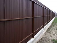 Забор из профнастила