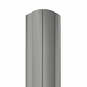 Штакетник Гранд Лайн Круглый 128 мм 0,45 RAL 9006 Серо-алюминиевый