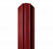 Штакетник металлический п-образный 105 мм 0,45 мм. Красное вино (RAL 3005)