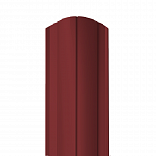 Штакетник Гранд Лайн Круглый 128 мм 0,45 RAL 3011 Красно-коричневый