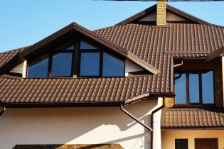 Металлочерепица Коричневая Монтеррей 0,45 мм с комплектом для монтажа