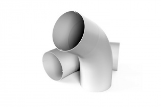 Металлическое колено трубы D 90/60 градусов OSNO