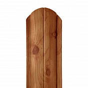 Штакетник металлический полукруглый 105 мм 0,45 мм. Золотой Орех