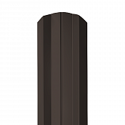 Штакетник Гранд Лайн М-образный 100 мм 0,45 RR 32 Темно-коричневый — двусторонний