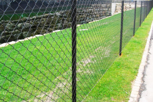 Заборы из сетки рабицы Стандарт 2 м