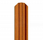 Штакетник металлический п-образный 105 мм 0,45 мм. Золотой Орех