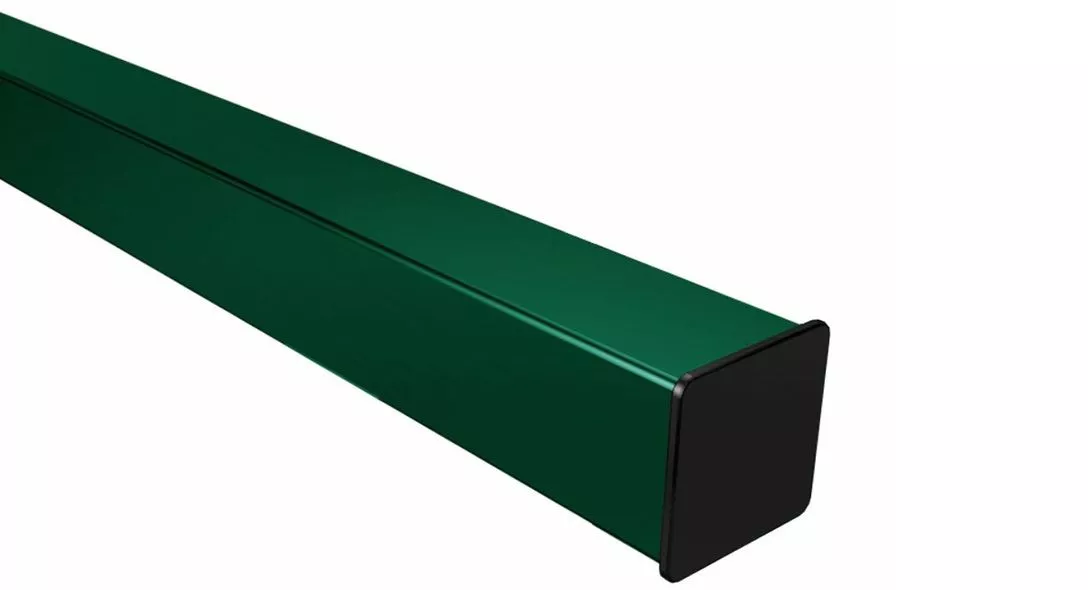 Готовый столб 80х80 - 2 м RAL 6005 Зелёный мох