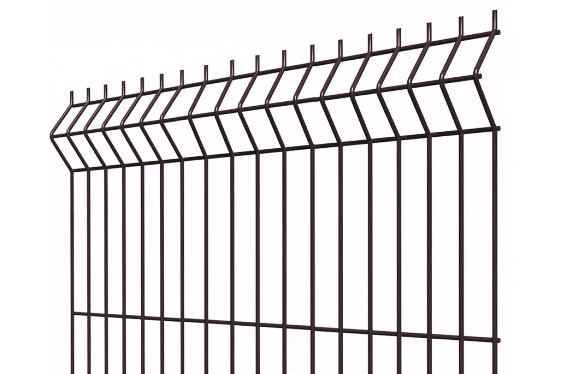 3Д сетка для забора (секция) RAL 8017 Шоколад
